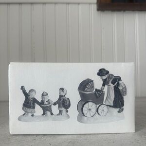 Dept 56 Snow Village Nanny and the Preschoolers 2 Pc Set #56.54305 Accessory